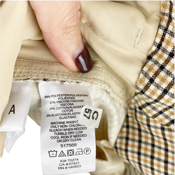 NWT LOFT Plaid Cropped Culotte Capris Wide Leg Size 2 - Picture 6 of 10